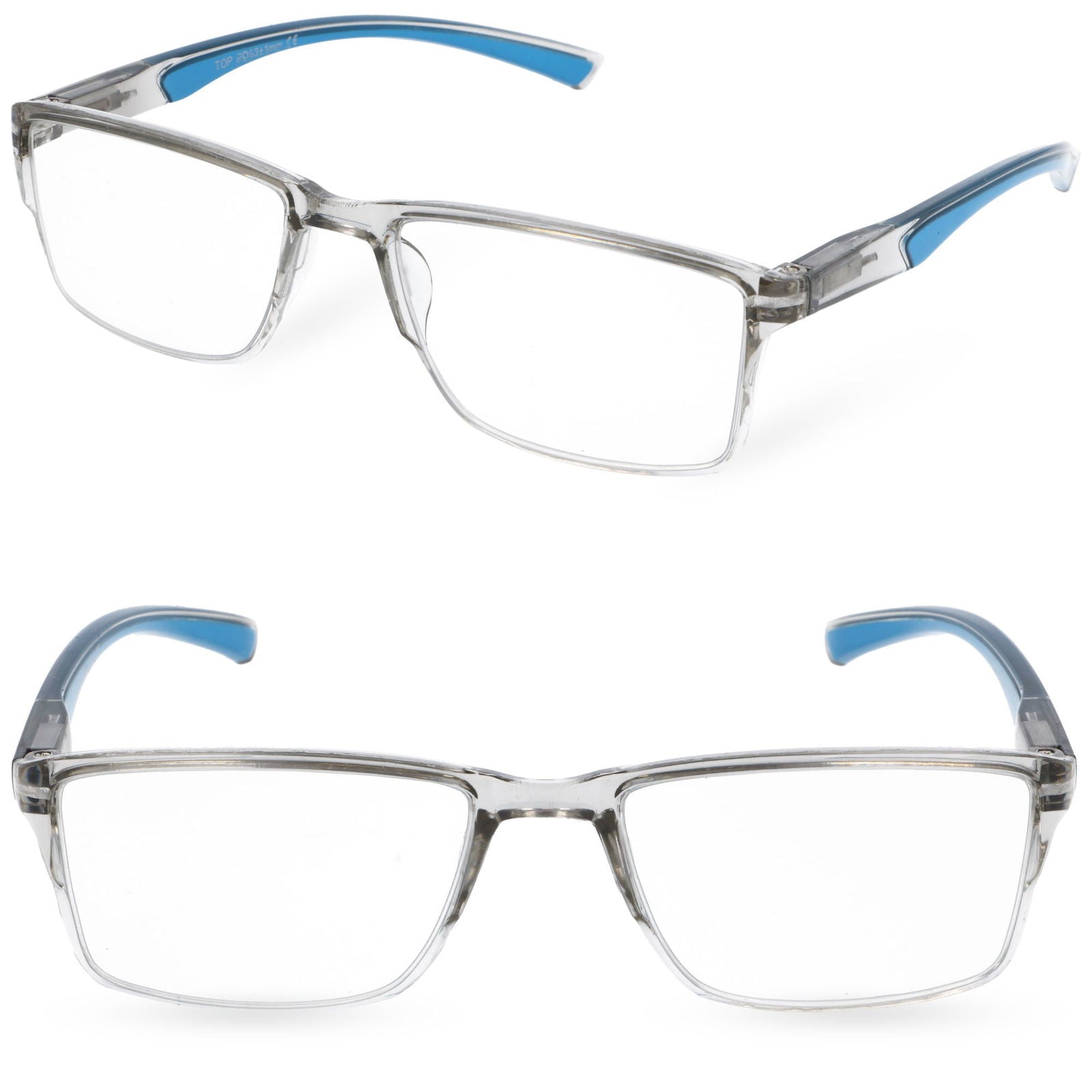 5002 okulary korekcyjne do czytania prostokątne niebieskie MORAMO