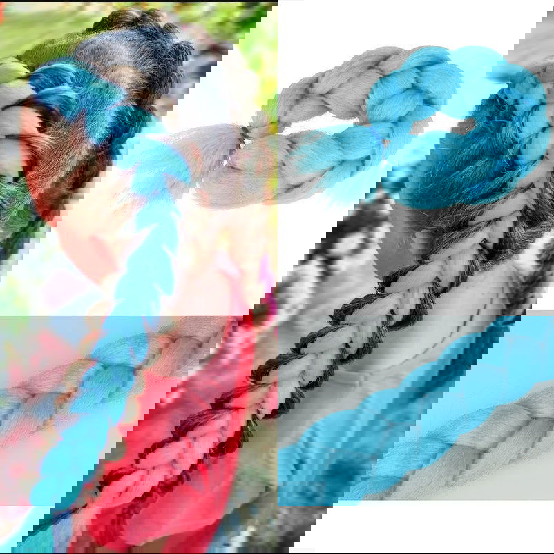 Włosy syntetyczne warkocz jednokolorowy