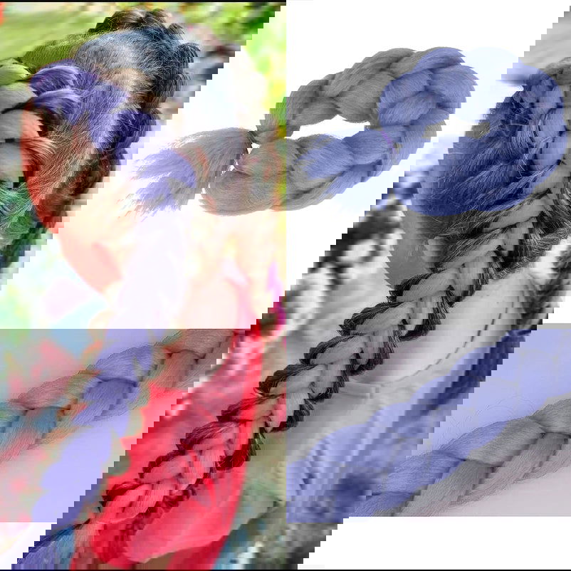 Włosy syntetyczne warkocz jednokolorowy