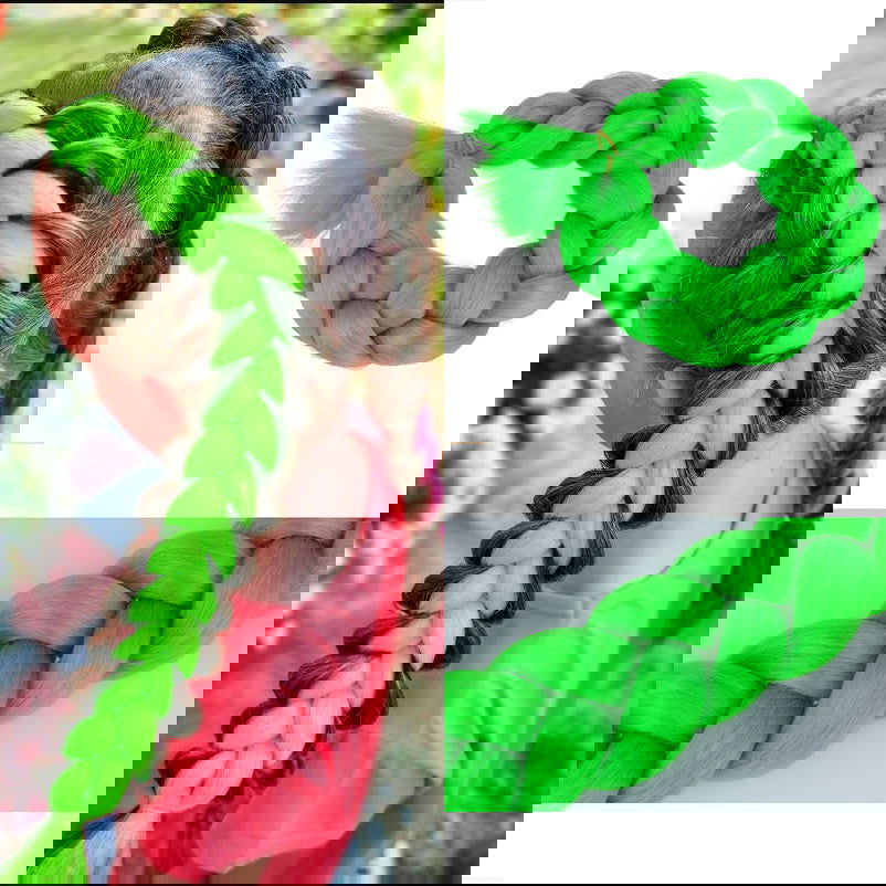 Włosy syntetyczne warkocz jednokolorowy