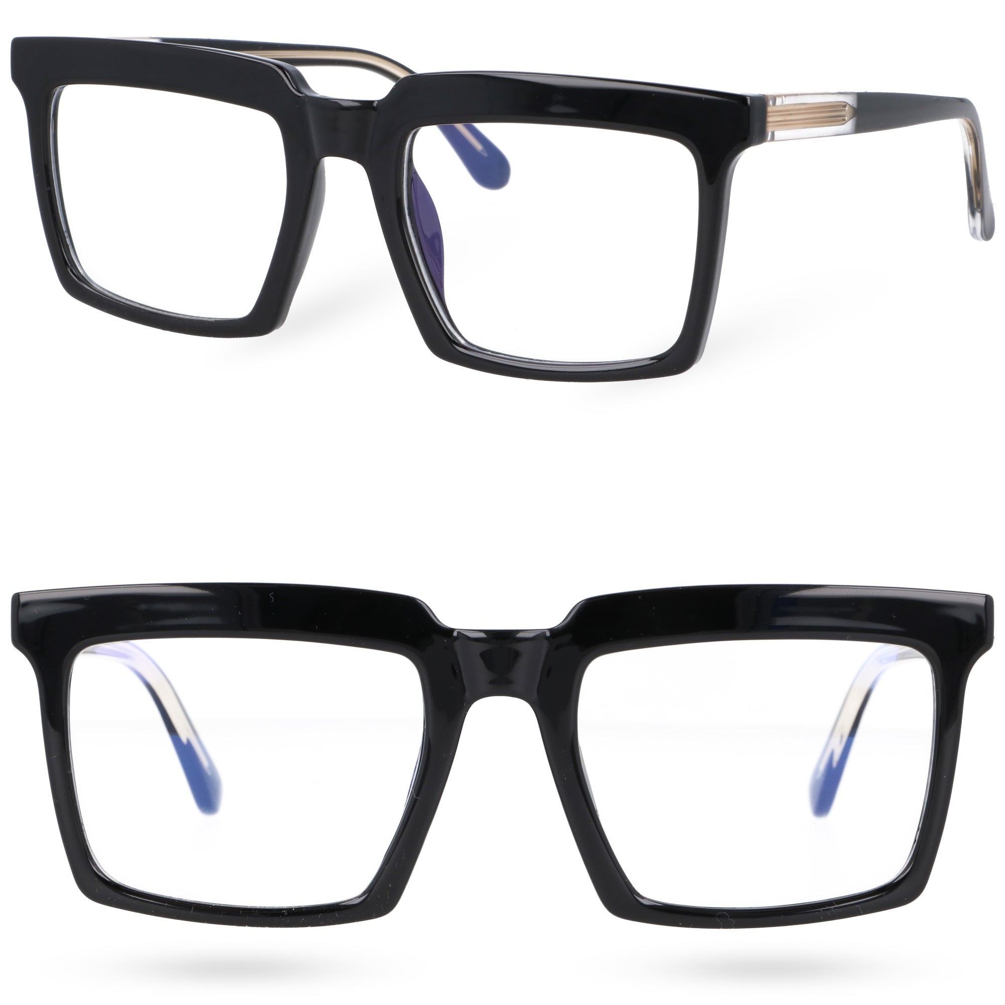 BOLD VISION czarne damskie okulary zerówki blue light MORAMO