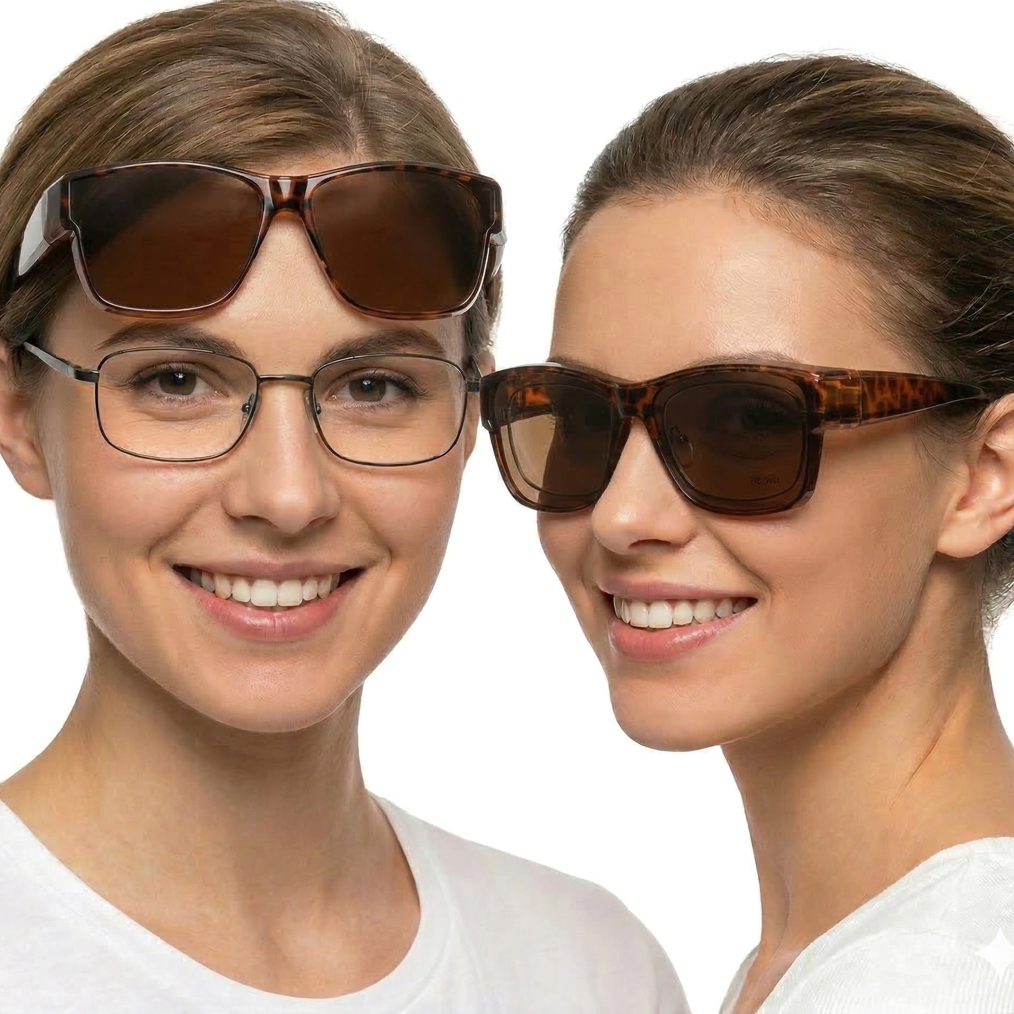 BRUNA okulary przeciwsłoneczne damskie brązowe oversize MORAMO