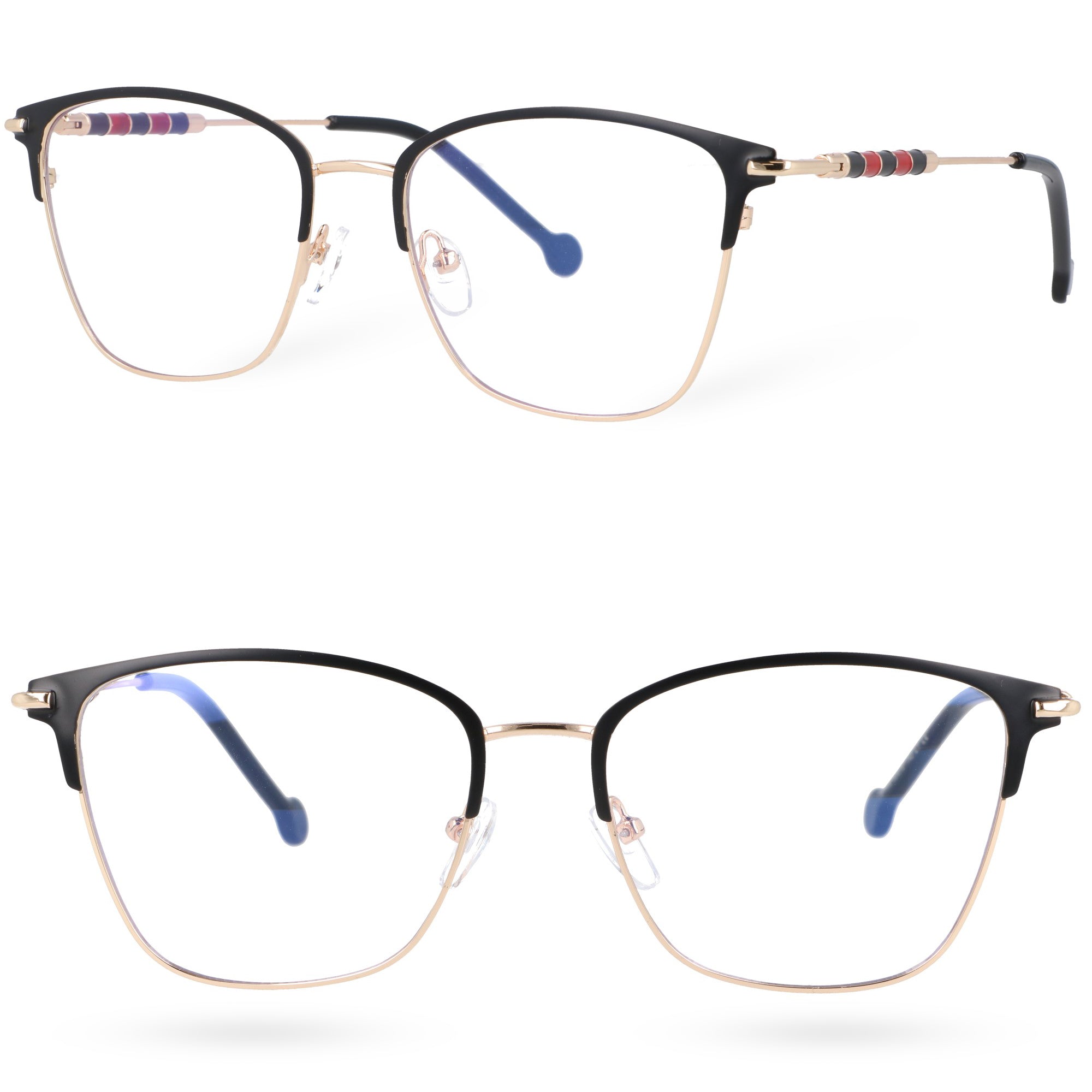 CLASSIC czarne okulary zerówki damskie blue light MORAMO