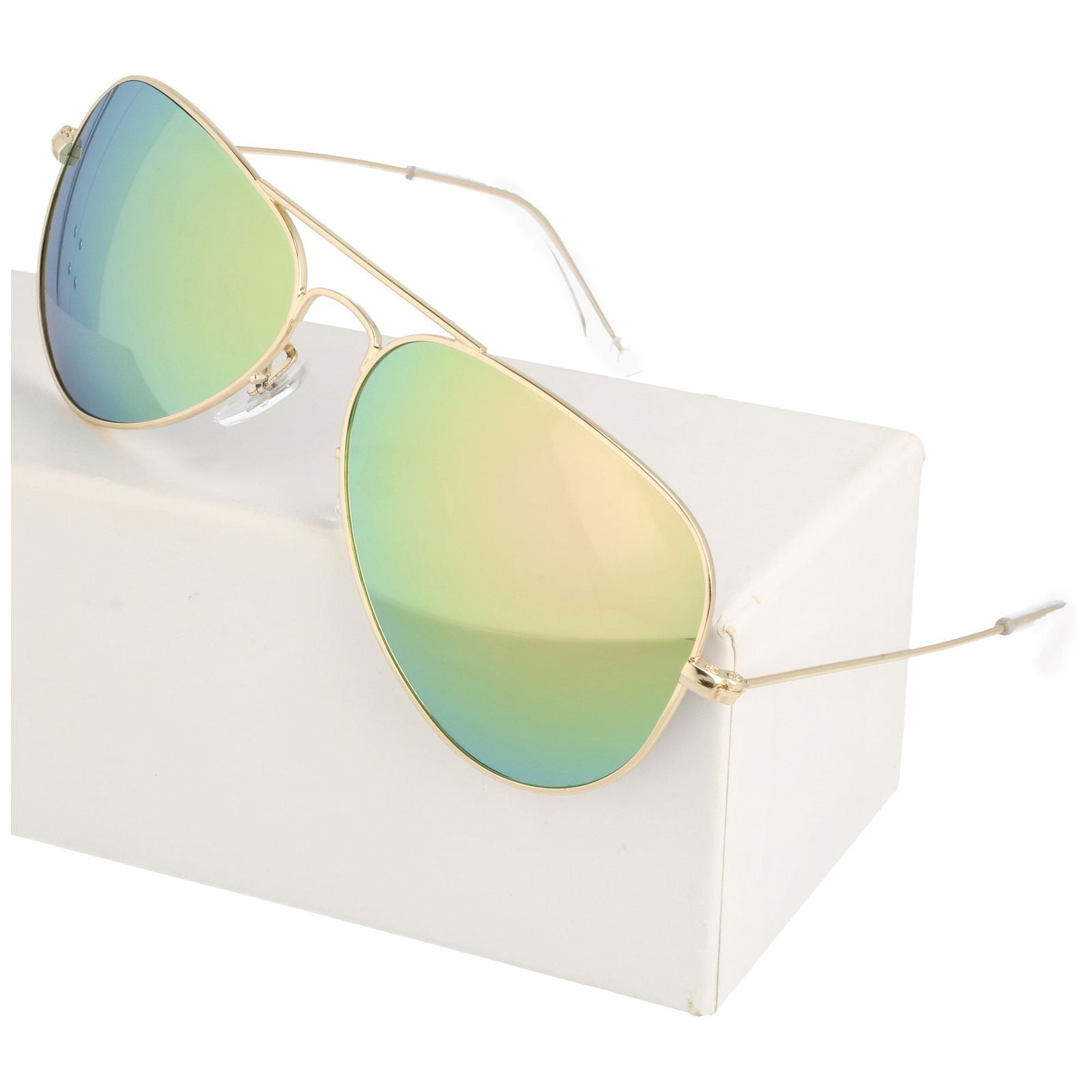 GAVIN GOLD okulary przeciwsłoneczne pilotki złote unisex MORAMO