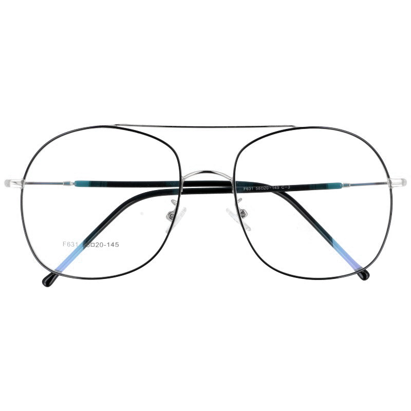ICO czarne metalowe oprawki pilotki unisex MORAMO