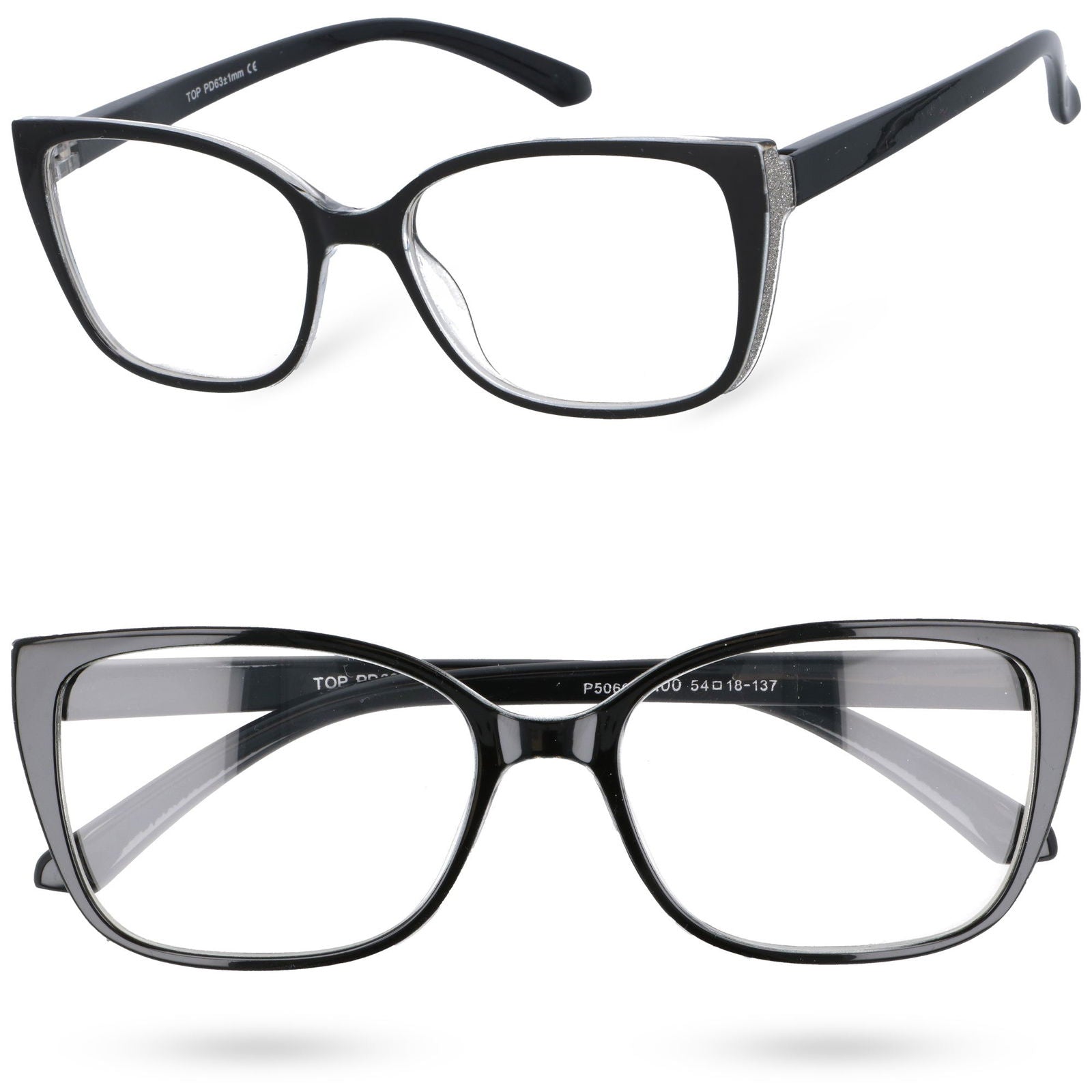 LADY LENSES PLUS czarne damskie okulary korekcyjne MORAMO