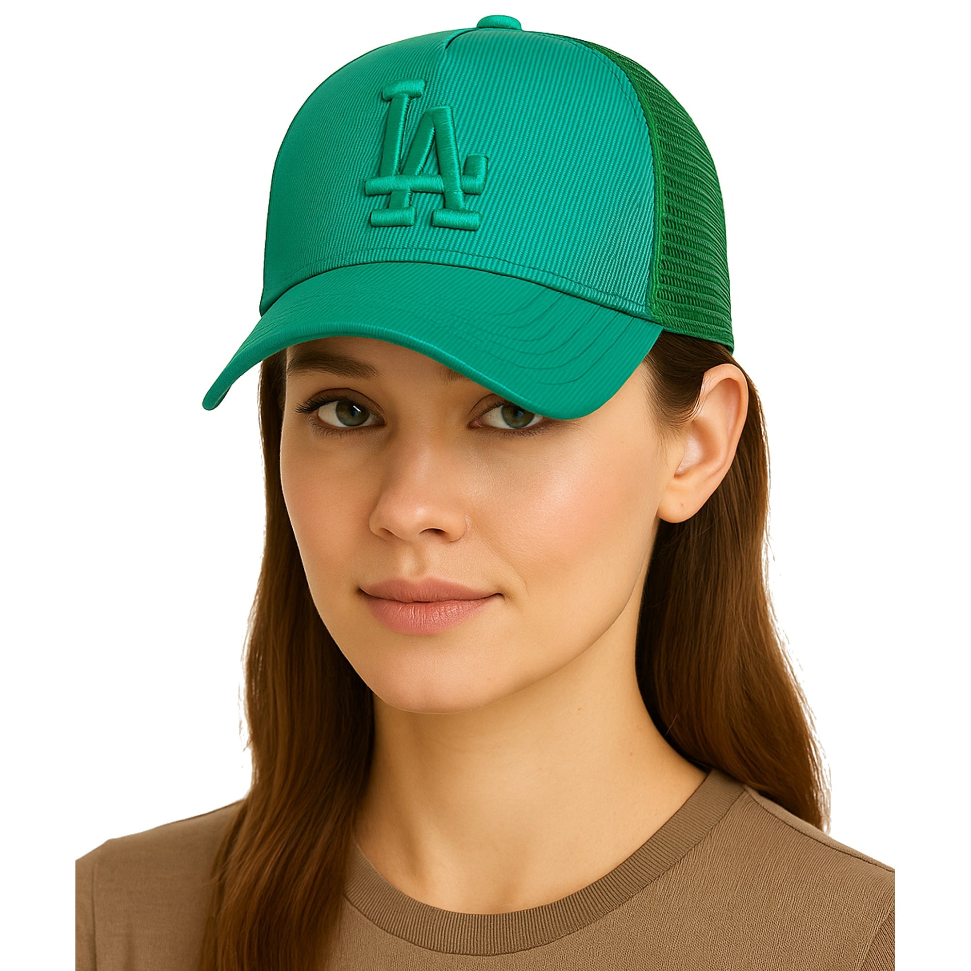 LGREEN zielona czapka z daszkiem trucker unisex MORAMO