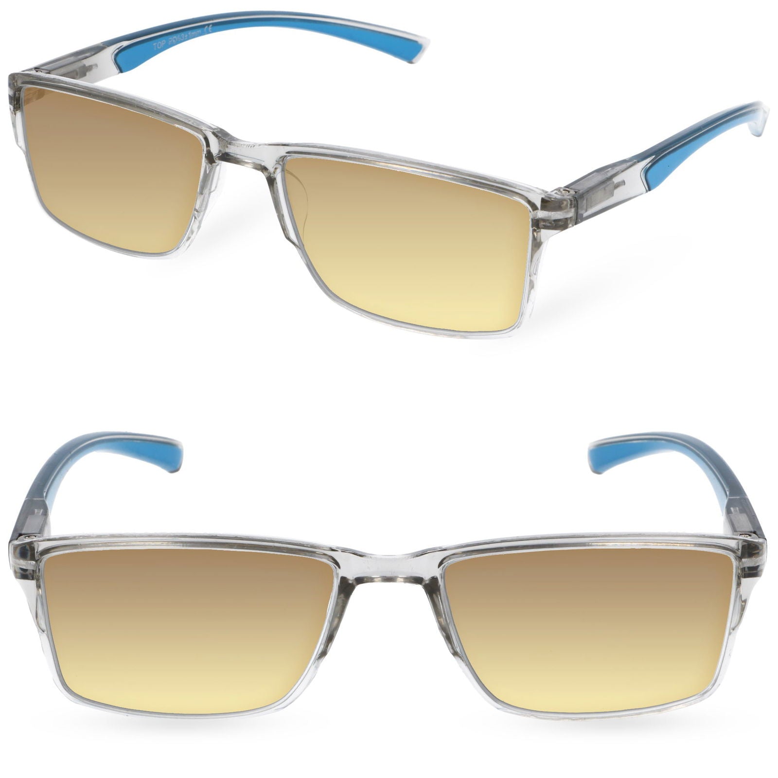 LUMI niebieskie okulary korekcyjne do czytania unisex MORAMO