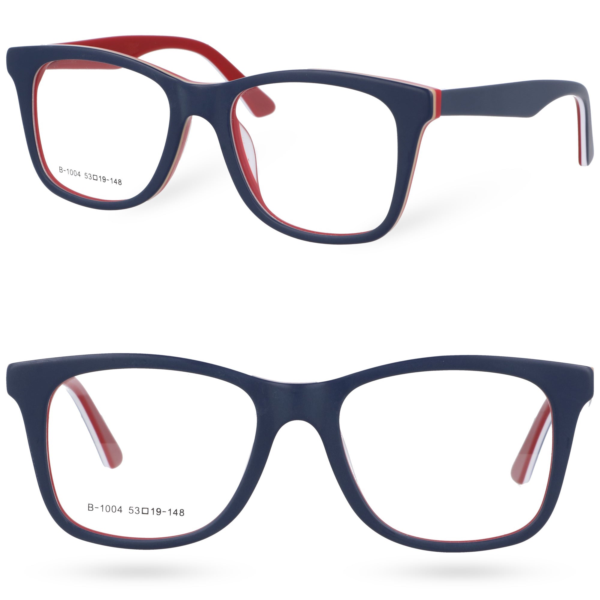 METROMATTE NAVY-RED czerwone pełne oprawki okularowe unisex MORAMO