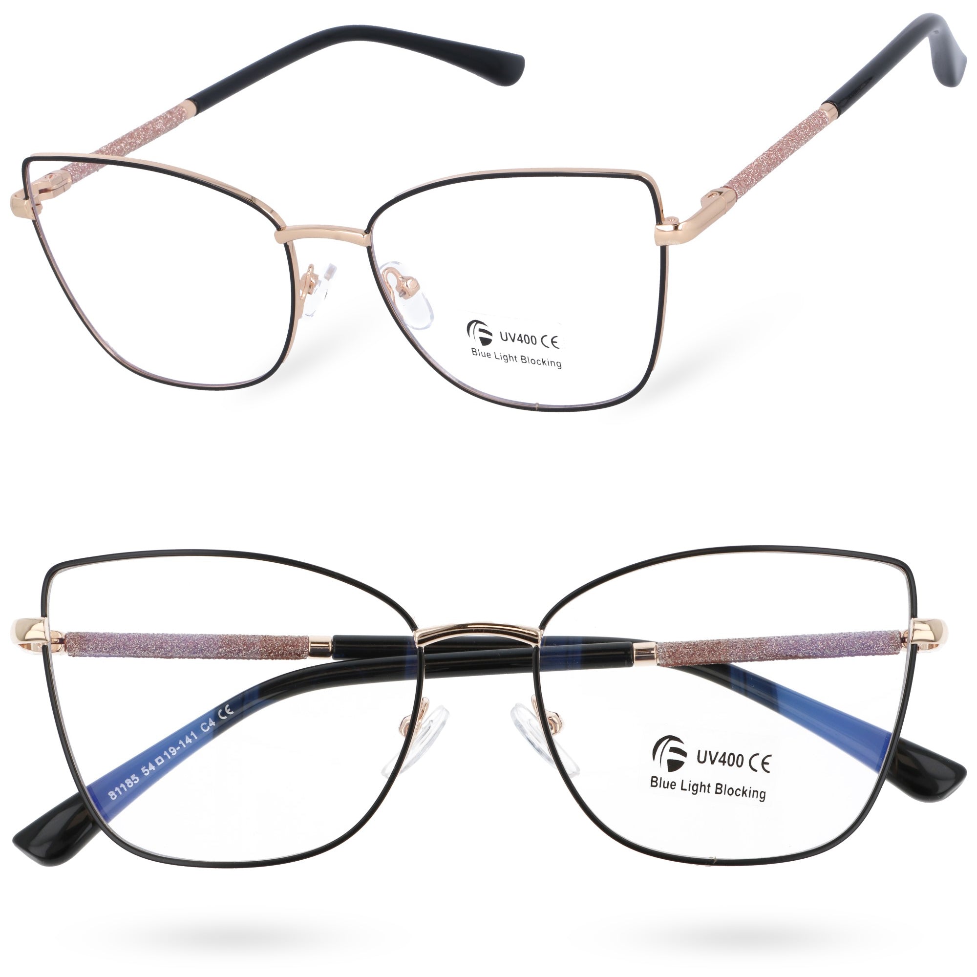 MIA MYSTIQUE czarne okulary kocie oczy antyrefleks MORAMO
