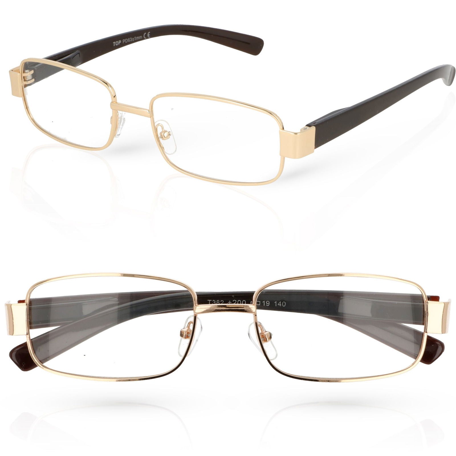 PLUSVIEW GOLD czarne okulary korekcyjne do czytania MORAMO