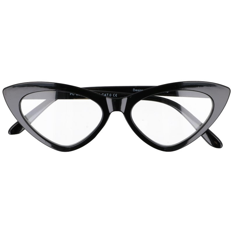 POLYT czarne damskie okulary kocie zerówki MORAMO