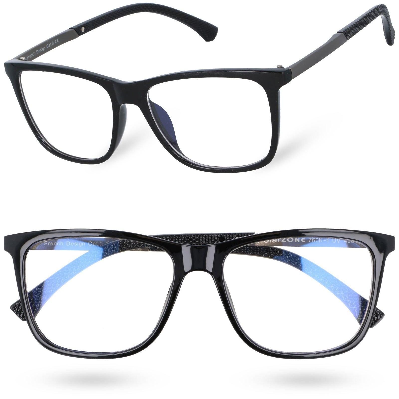 WAYFARER czarne męskie okulary zerówki do komputera MORAMO