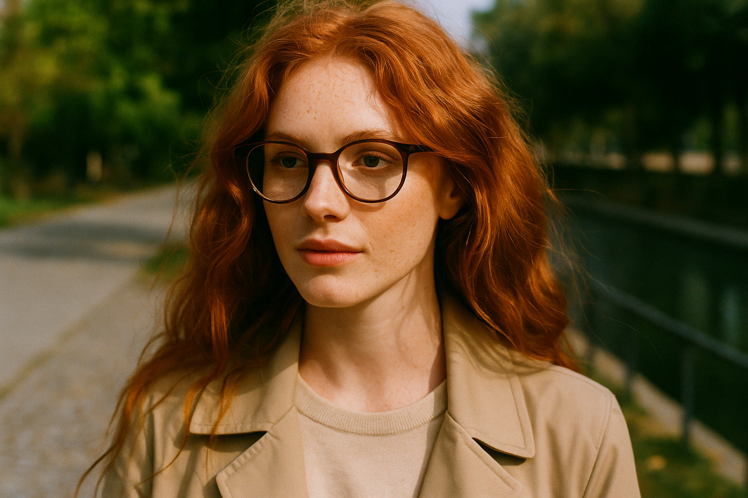 Okulary do rudych włosów