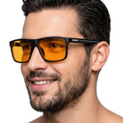 1105B-1M męskie okulary nerdy pomarańczowe blue-light MORAMO