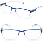 5004 okulary korekcyjne granatowe prostokątne MORAMO