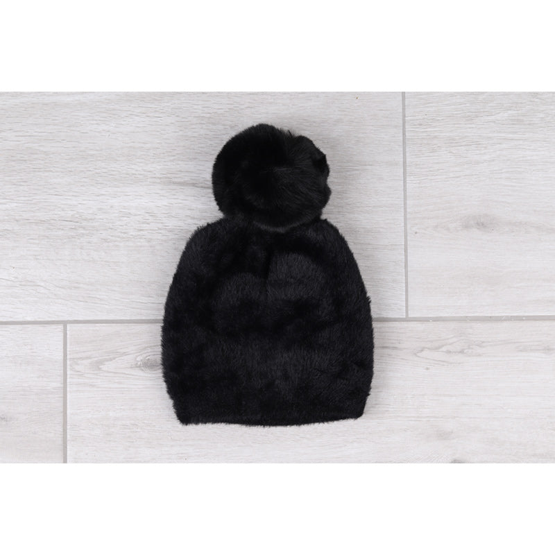 Czapka ALPAKA POMPON BLACK