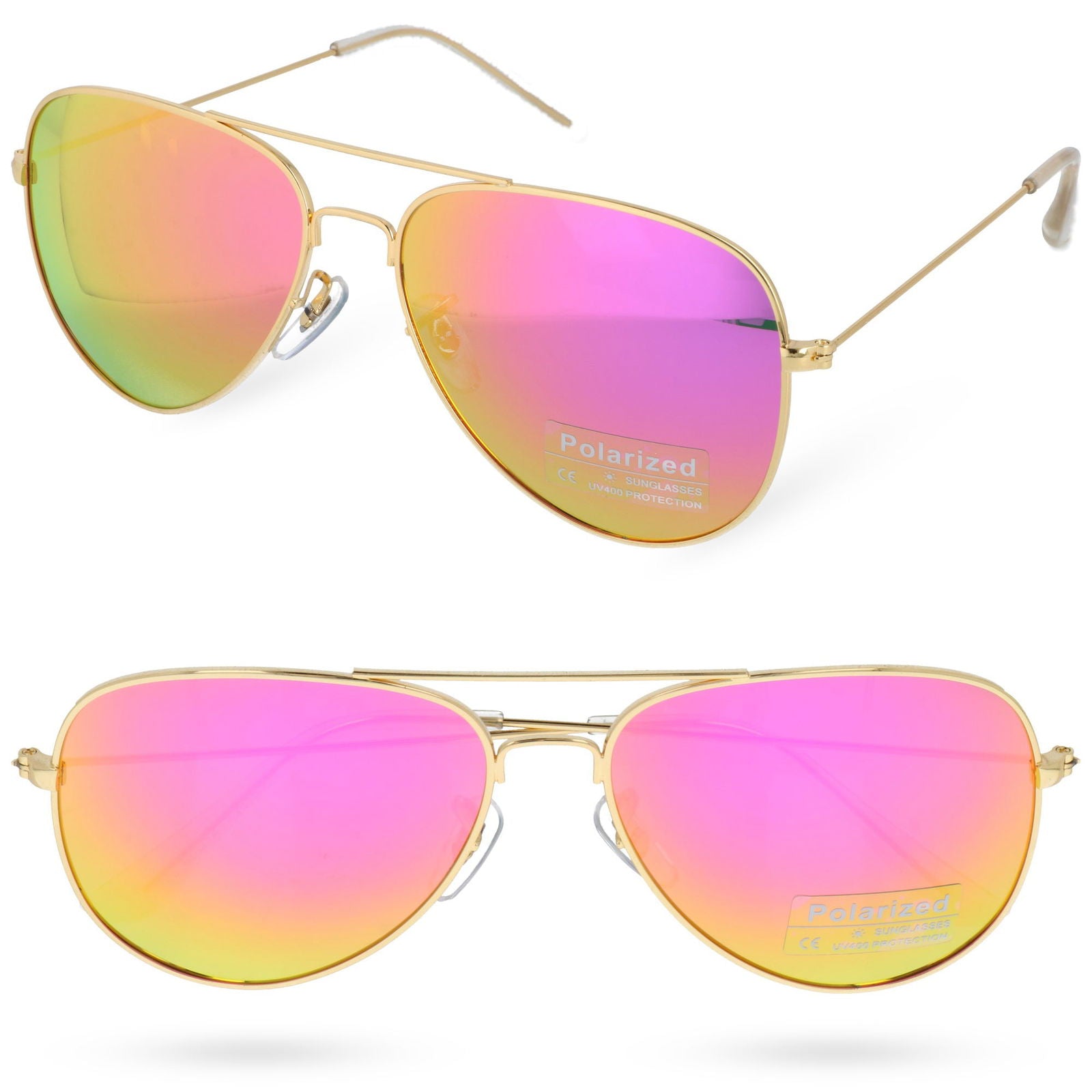 Okulary AVIATOR PINK MIRROR