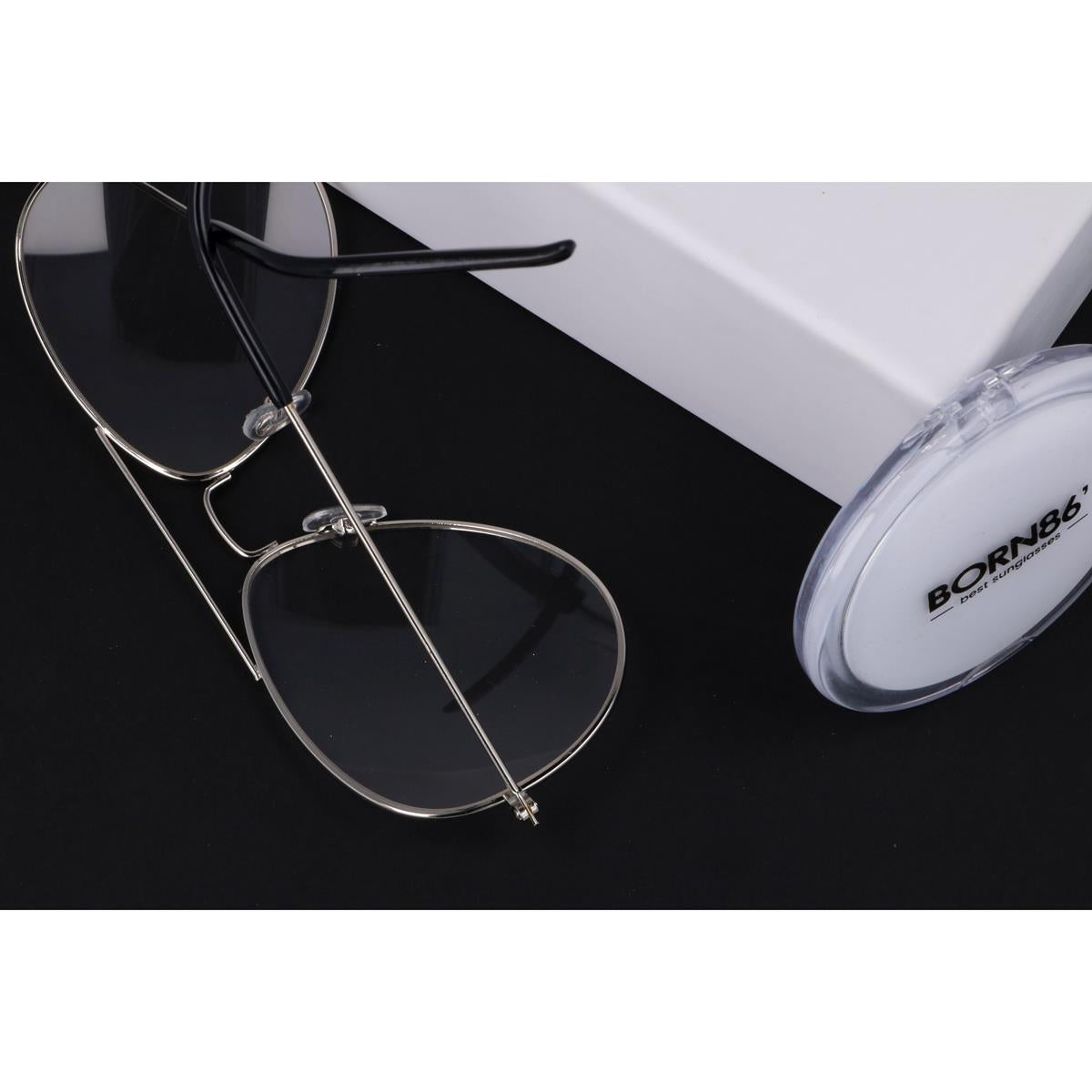 Okulary AVIATOR SILVER