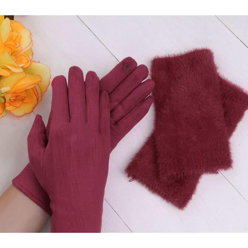 Rękawiczki COZY TOUCH BURGUNDY