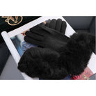 Rękawiczki WINTER FUR TOUCH BLACK