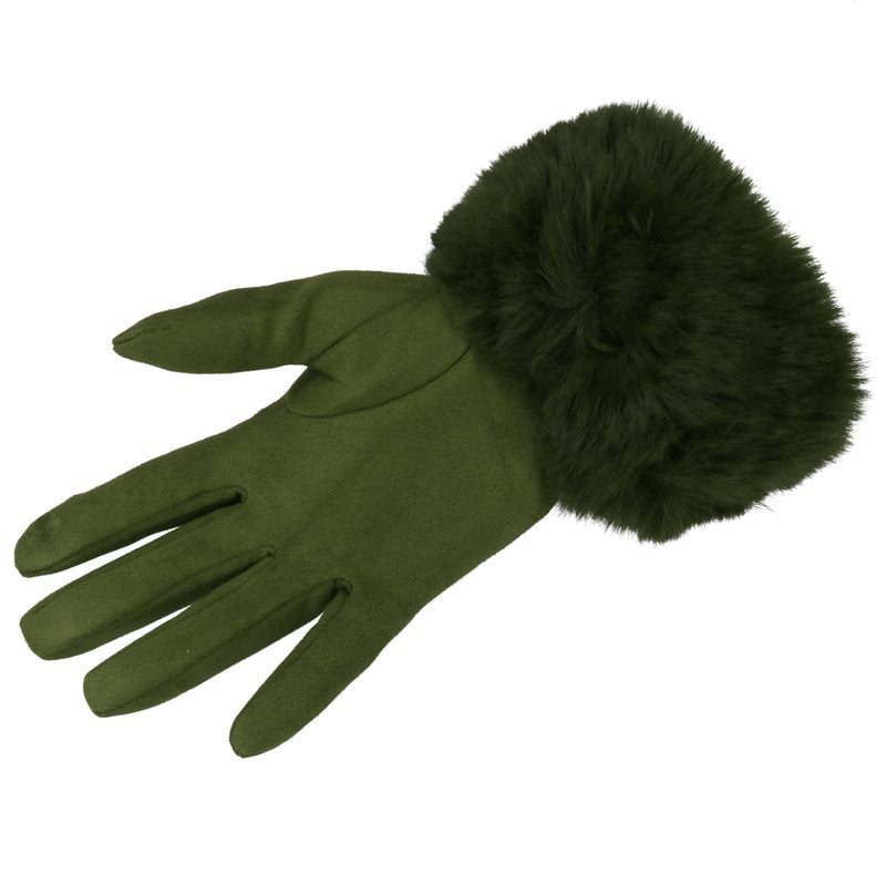 Rękawiczki WINTER FUR TOUCH GREEN