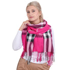 Szal BRITISH PLAID FUCHSIA