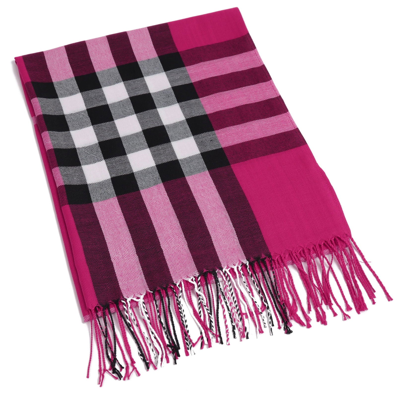 Szal BRITISH PLAID FUCHSIA