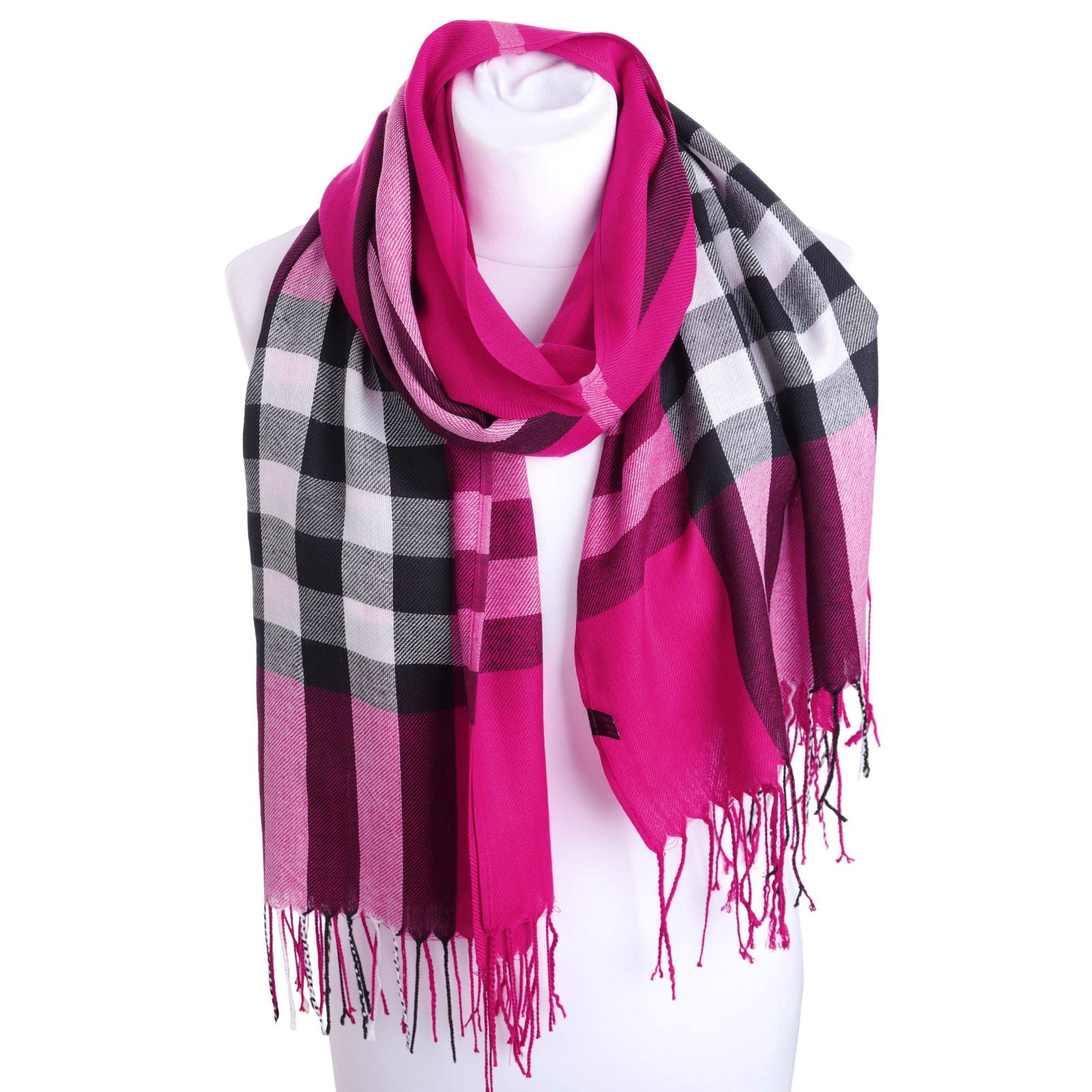 Szal BRITISH PLAID FUCHSIA