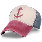 ANCHOR RED niebieska bawełniana czapka z daszkiem unisex MORAMO