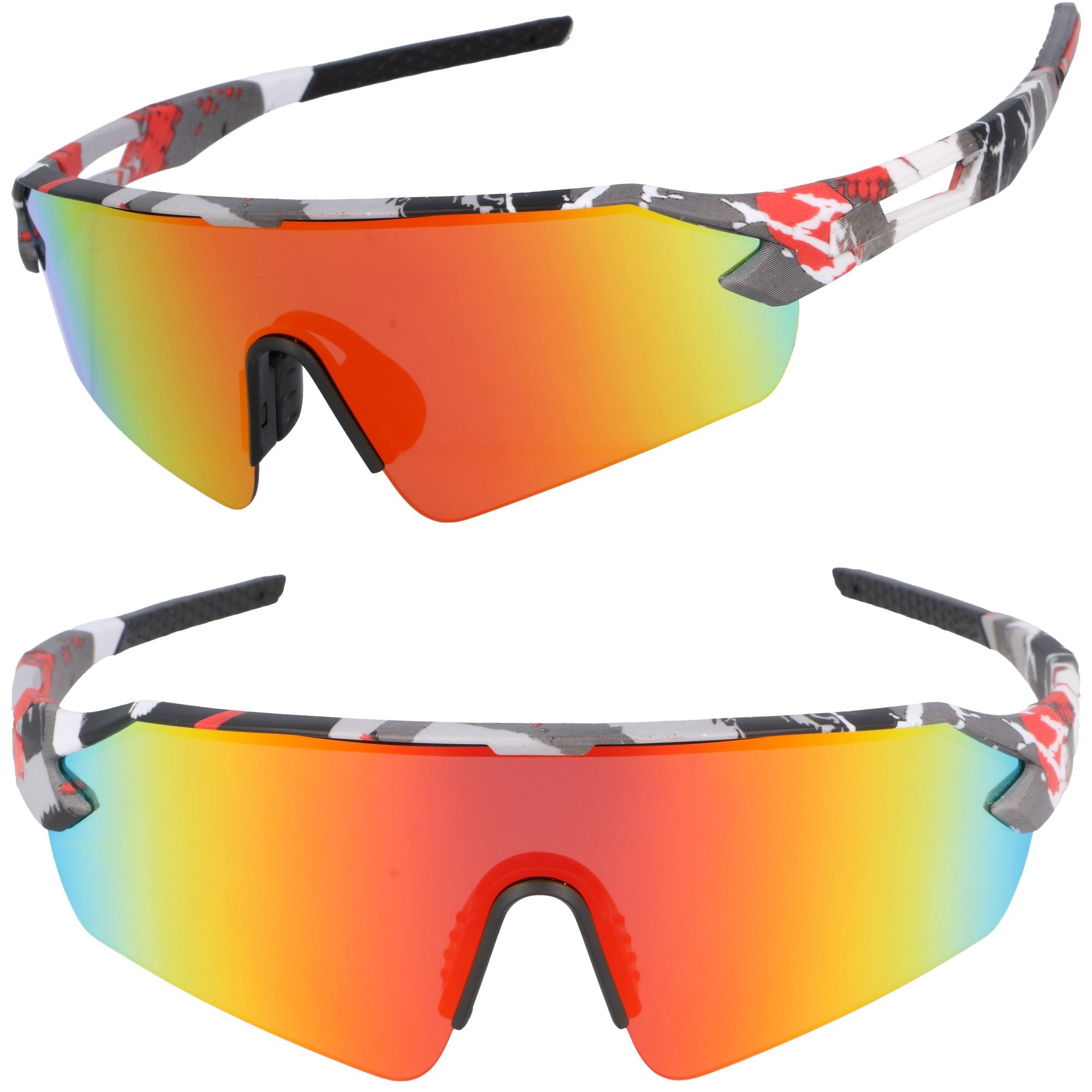 ARCTIC RED okulary przeciwsłoneczne sportowe lustrzane MORAMO
