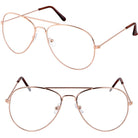 AVIATOR GOLD złote okulary zerówki pilotki unisex MORAMO