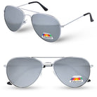 AVIATOR srebrne okulary pilotki polaryzacyjne unisex MORAMO