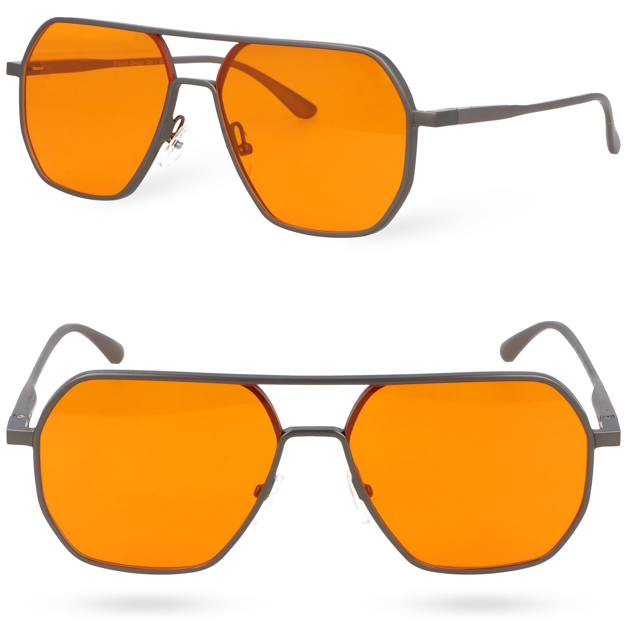 BIOVISION ONE okulary męskie blue light pomarańczowe MORAMO
