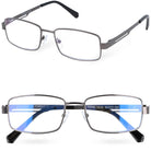 BLUE VISION SILVER szare metalowe okulary korekcyjne unisex MORAMO