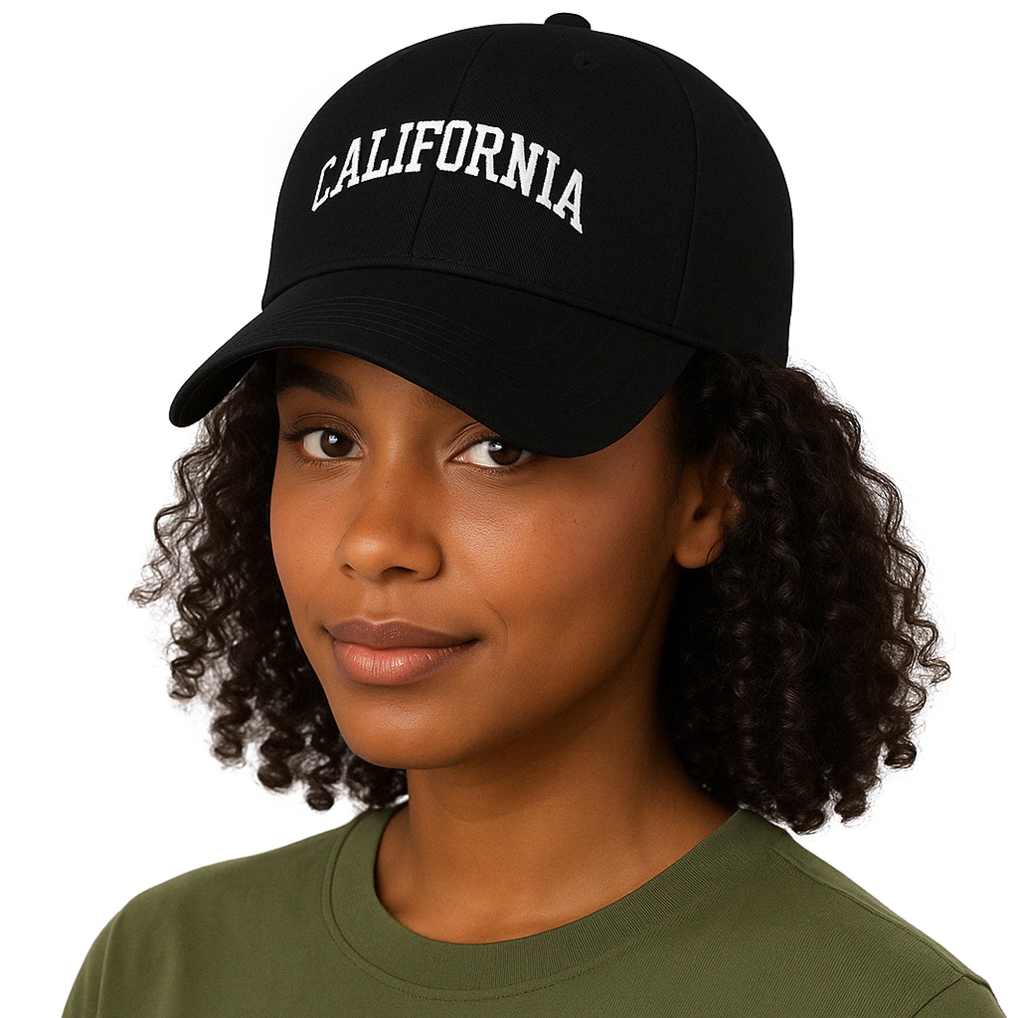 CALIFORNIA czarna bawełniana czapka z daszkiem MORAMO
