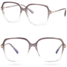 CAPPUCCINO damskie brązowe okulary oversize blue light MORAMO