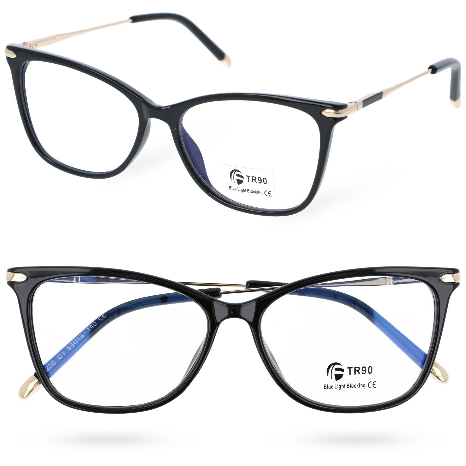CAT GAZE damskie okulary zerówki kocie oczy MORAMO
