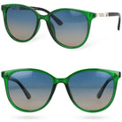 CHICSHADES okulary polaryzacyjne damskie zielone kocie MORAMO