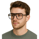 CHILLFRAME męskie czarne okulary zerówki blue light MORAMO