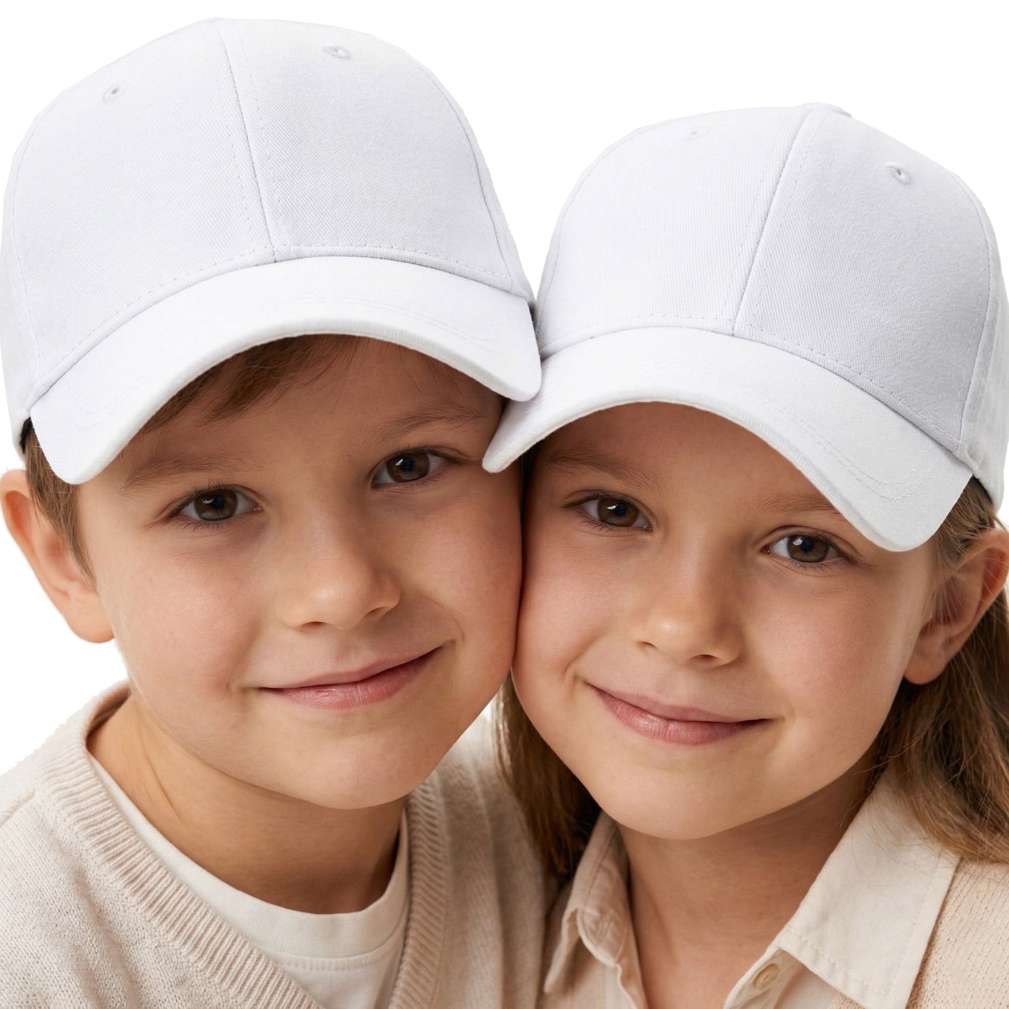 CLASSIC KIDS biała bawełniana czapka dziecięca z daszkiem MORAMO