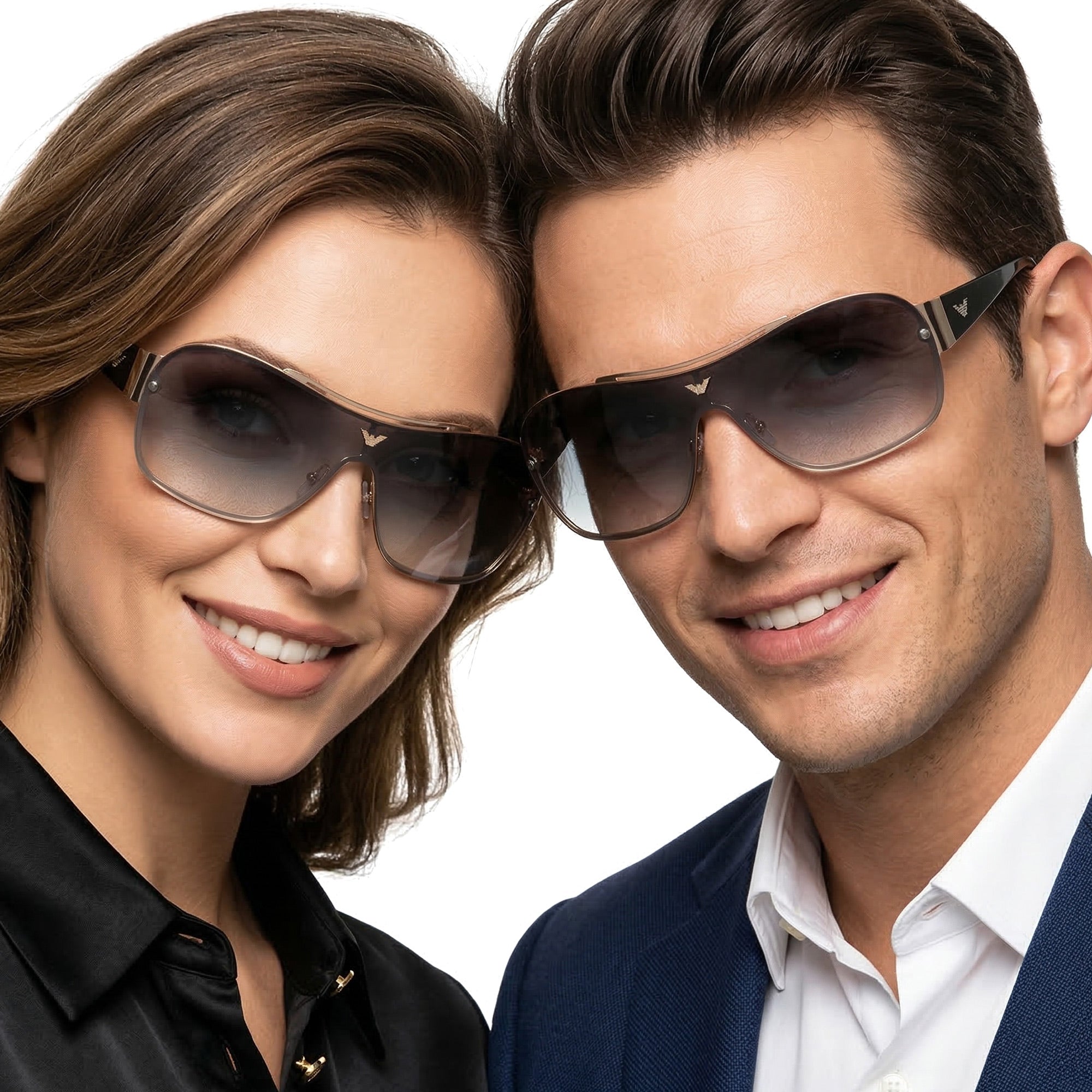 COLINE GOLD czarne okulary przeciwsłoneczne pilotki unisex MORAMO