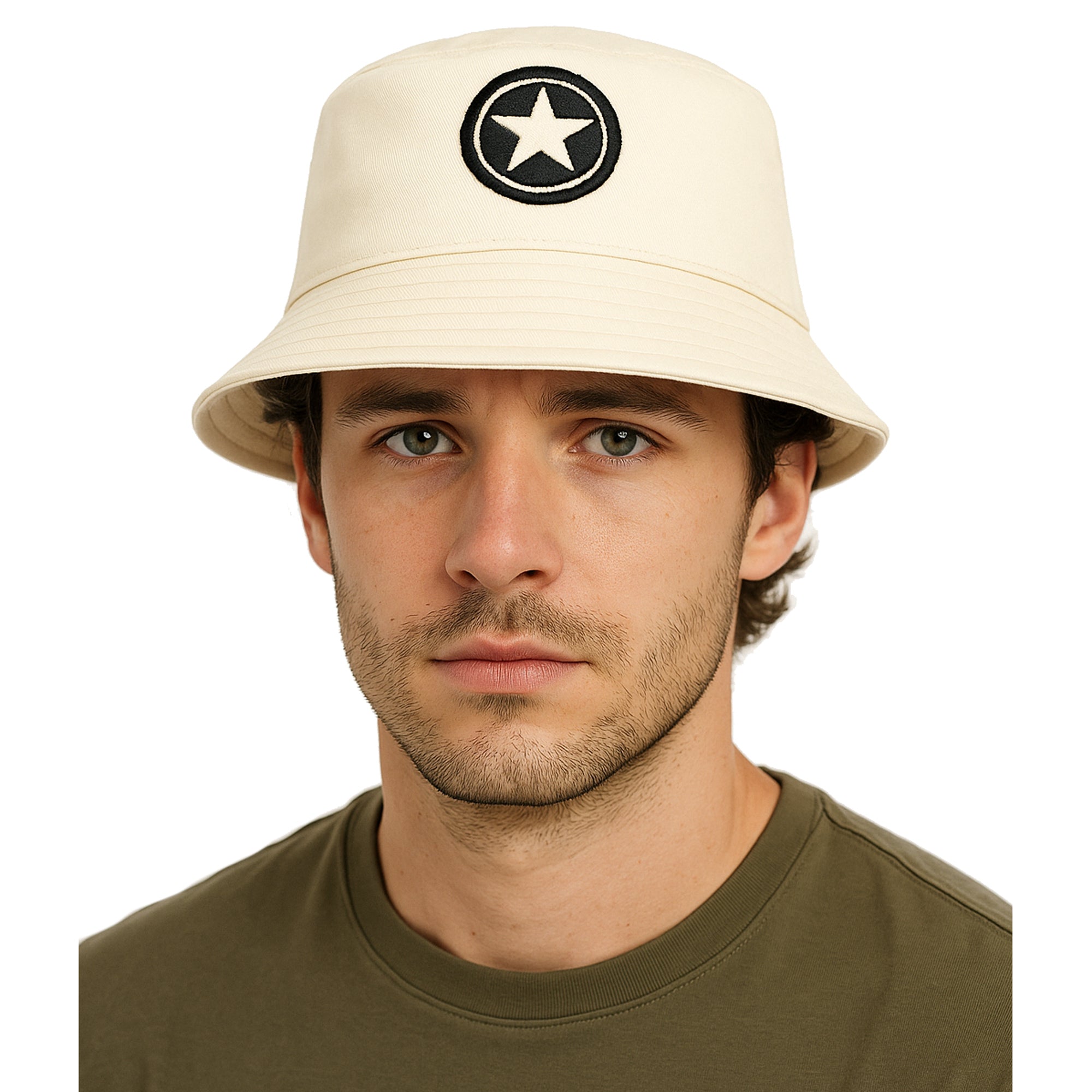 CONV beżowy bawełniany kapelusz bucket unisex MORAMO