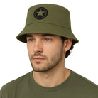 CONV zielony kapelusz bucket bawełniany unisex MORAMO