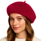 DE RÊVE damski beret akrylowy bordo uniwersalny MORAMO