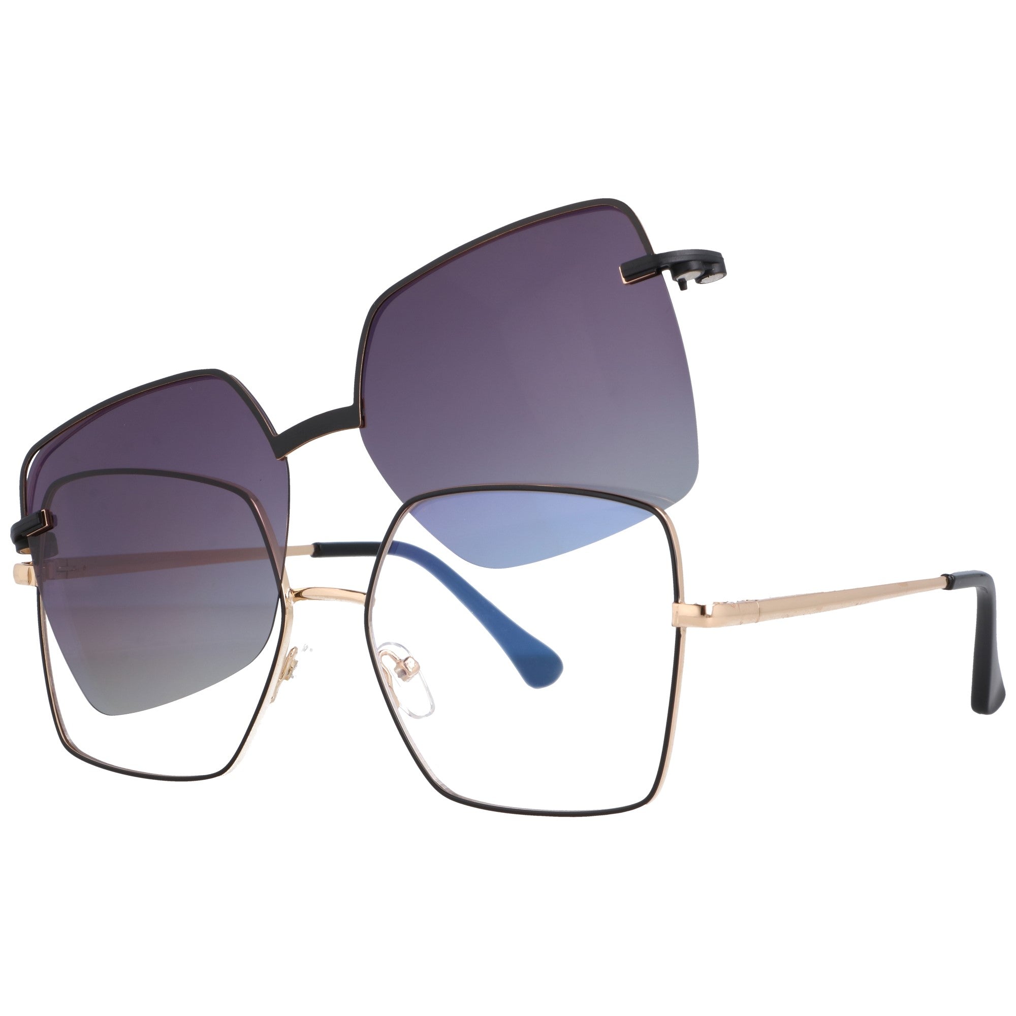 DIVA DUO BLACK damskie okulary oprawki clip on MORAMO