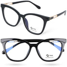 DIVINE DIVA okulary damskie zerówki kocie oczy MORAMO
