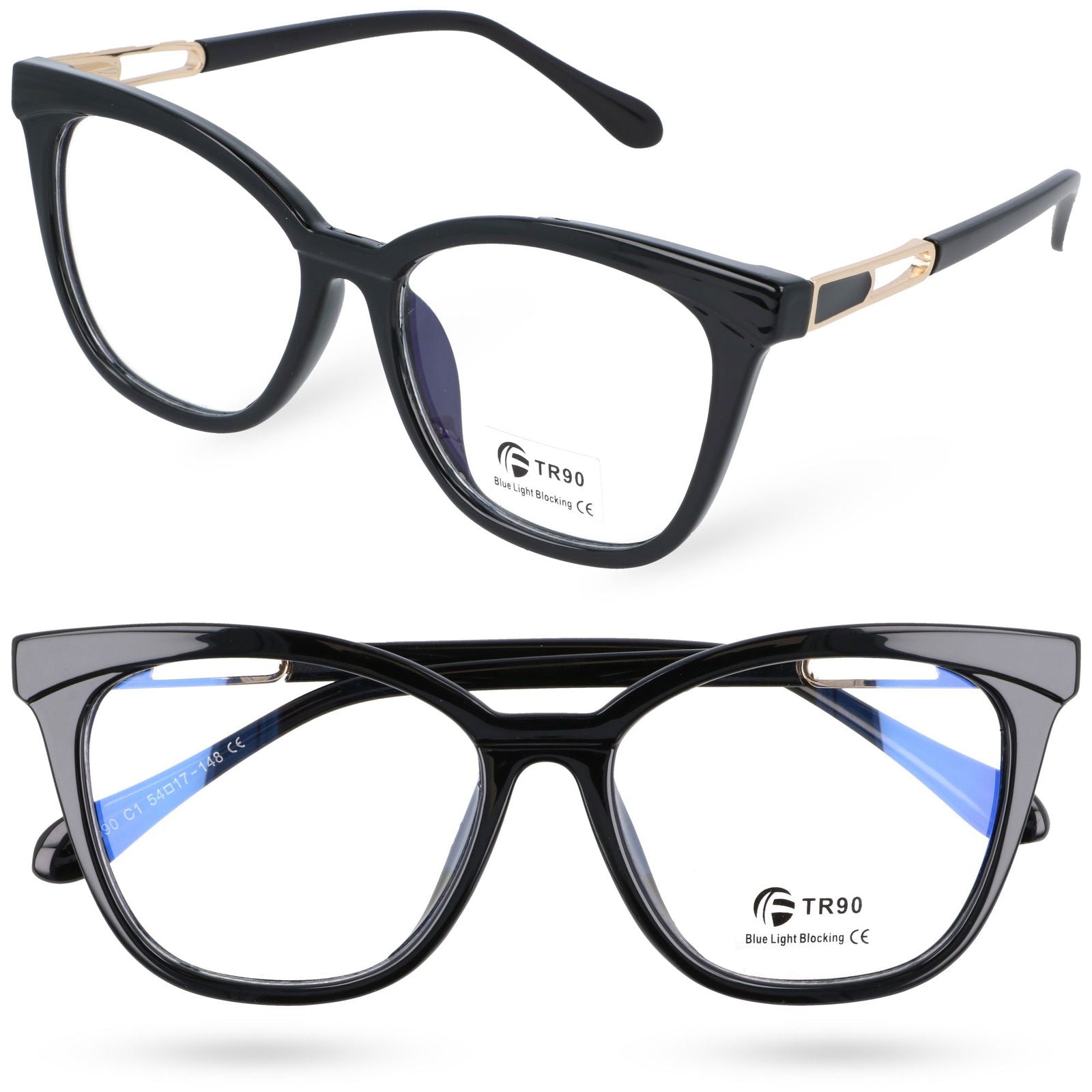 DIVINE DIVA okulary damskie zerówki kocie oczy MORAMO