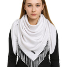 ELEGANT WARMTH biała damska chusta z wiskozy MORAMO
