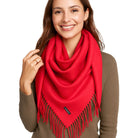 ELEGANT WARMTH czerwona chusta damska z wiskozy MORAMO